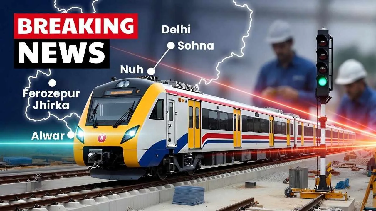 Nuh receives a 54-year-old gift! Work begins on a new Delhi-Alwar railway line, with trains expected to run by 2028. (1) 