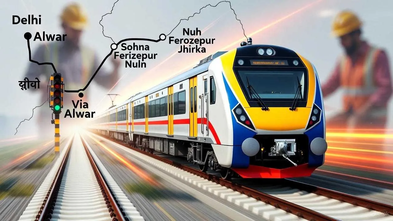 Nuh receives a 54-year-old gift! Work begins on a new Delhi-Alwar railway line, with trains expected to run by 2028.