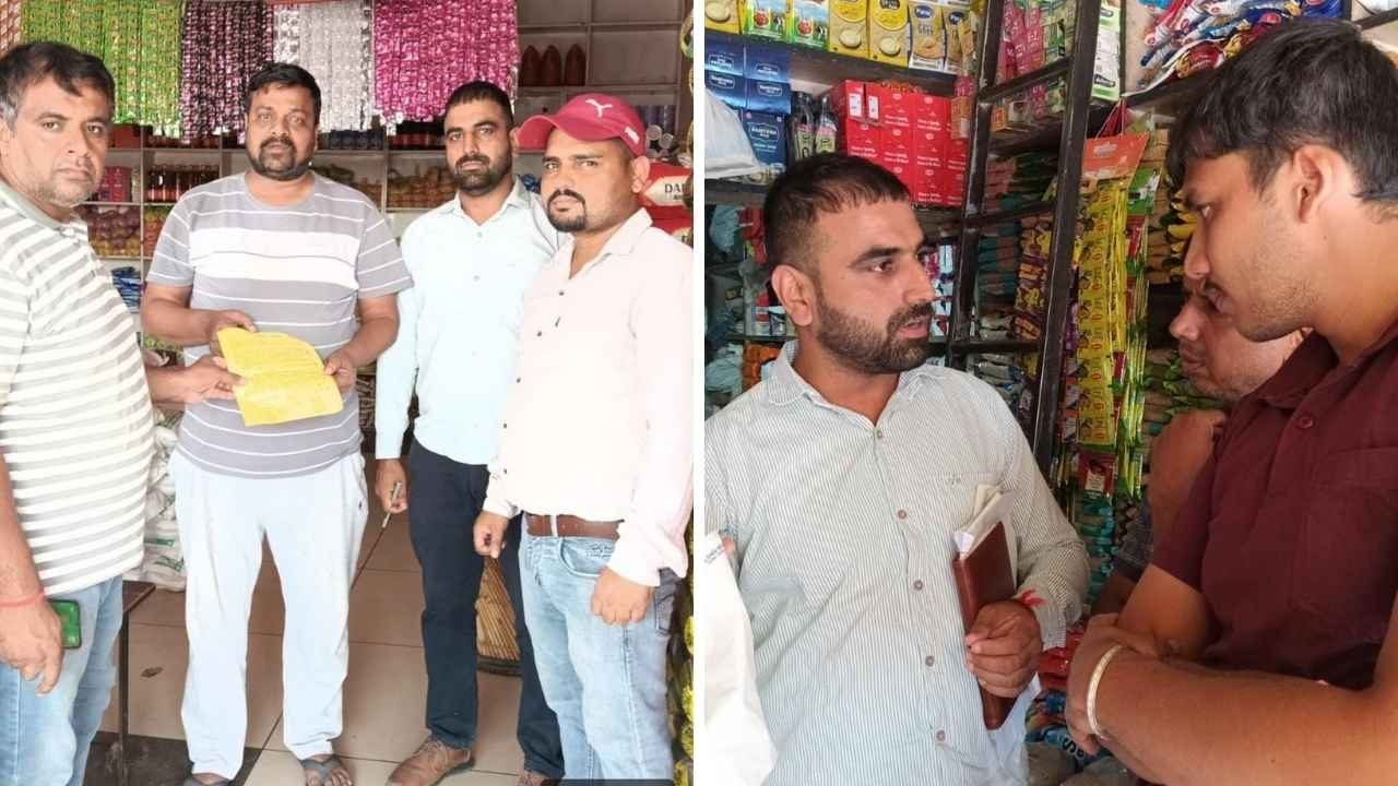 झज्जर शहरी क्षेत्र में निरीक्षण करती प्रदूषण नियंत्रण बोर्ड व नगरपरिषद की संयुक्त टीम।